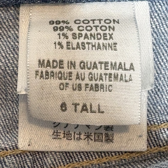 Eddie Bauer Capri Cropped Stretch Denim Blue Jeans Womens Size 6 Tall - Picture 6 of 9